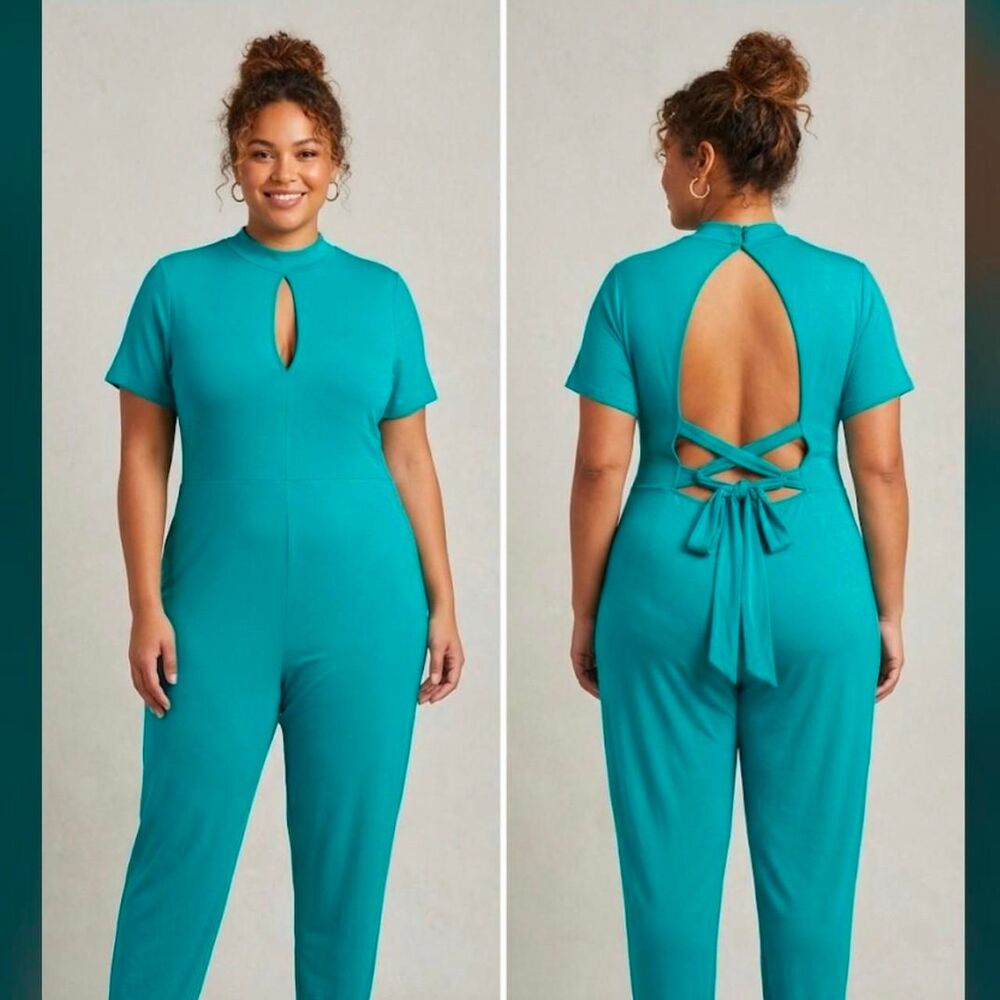 Notinlist Women's Blue and Green Jumpsuit